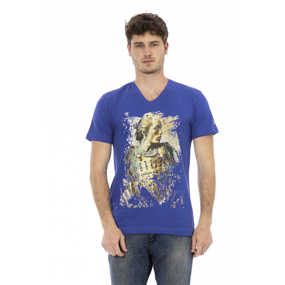 Trussardi Action Blue Cotton Men T-shirt