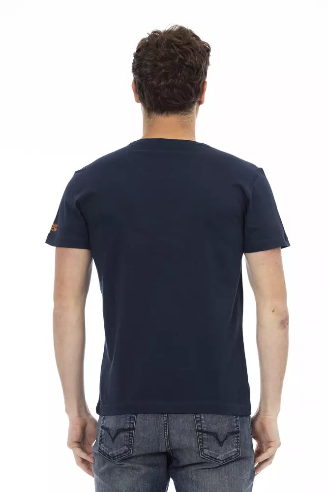 Trussardi Action Blue Cotton Men T-shirt