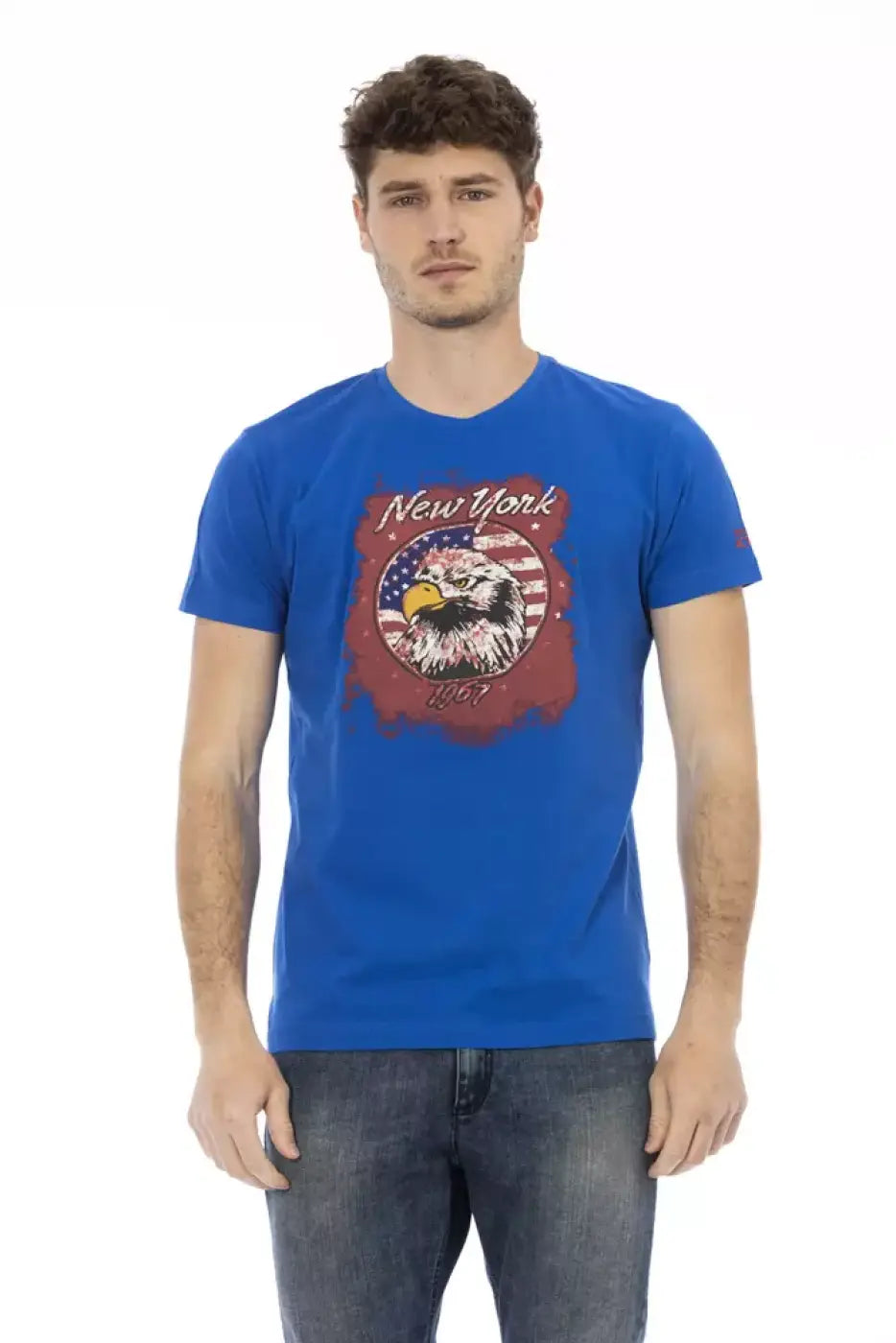 Trussardi Action Blue Cotton Men’s T-Shirt