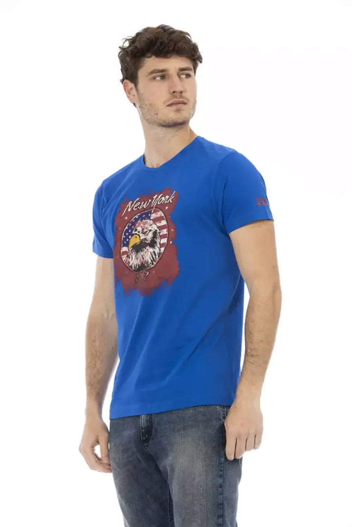 Trussardi Action Blue Cotton Men’s T-Shirt