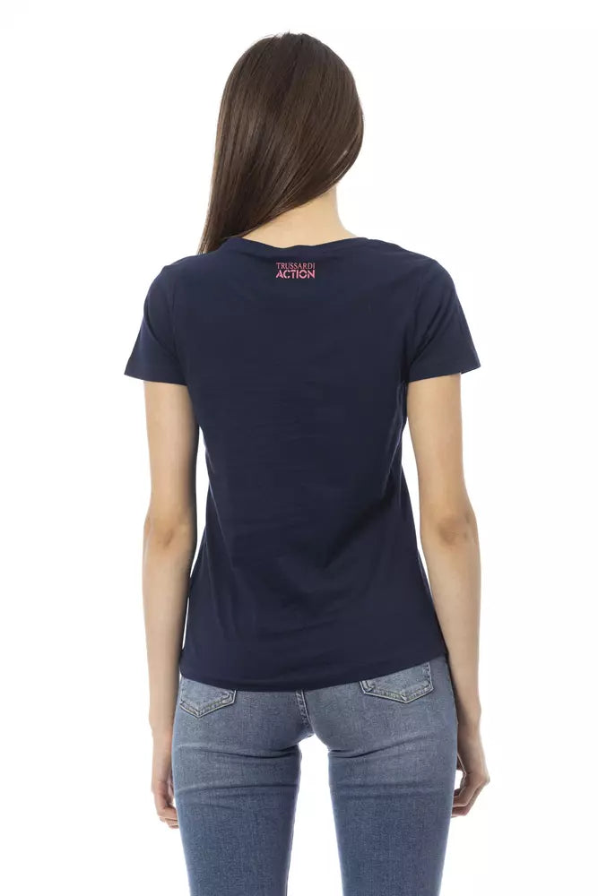 Trussardi Action - Blue Cotton Tops &amp; T-Shirt