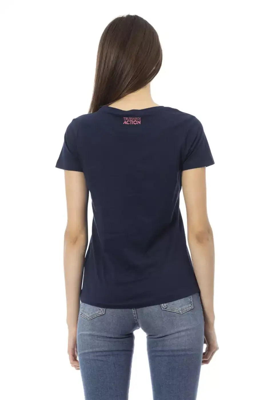 Trussardi Action Blue Cotton Tops &amp; T-Shirt