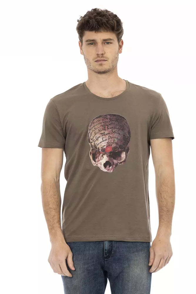 Trussardi Action Brown Cotton Men T-shirt