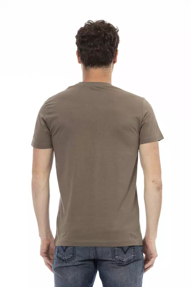 Trussardi Action Brown Cotton Men T-shirt