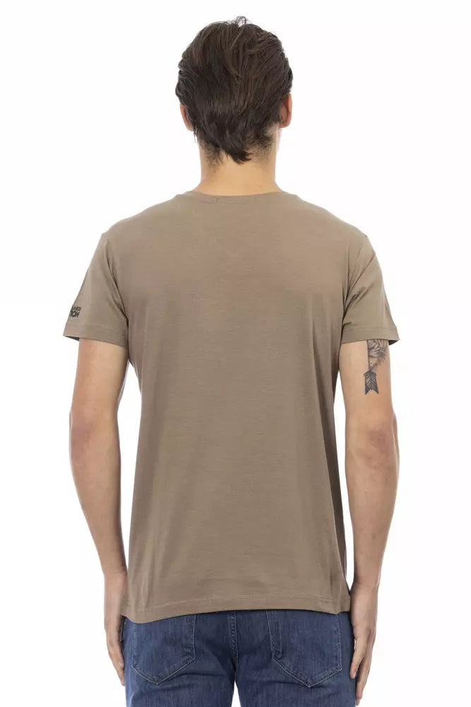 Trussardi Action Brown Cotton Men T-shirt