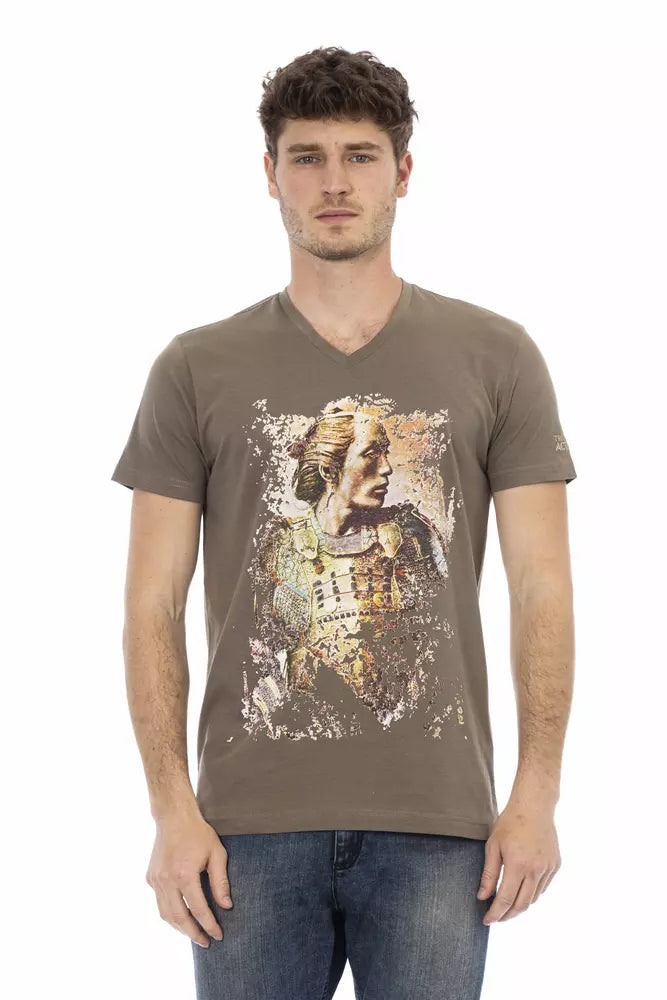Trussardi Action Brown Cotton Men T-shirt