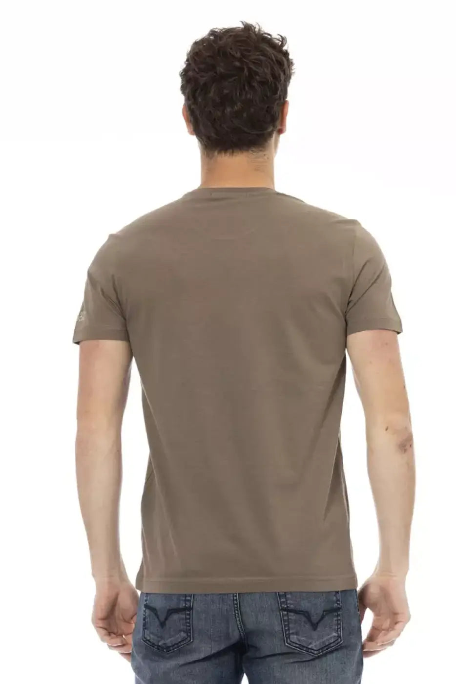 Trussardi Action Brown Cotton Men T-Shirt