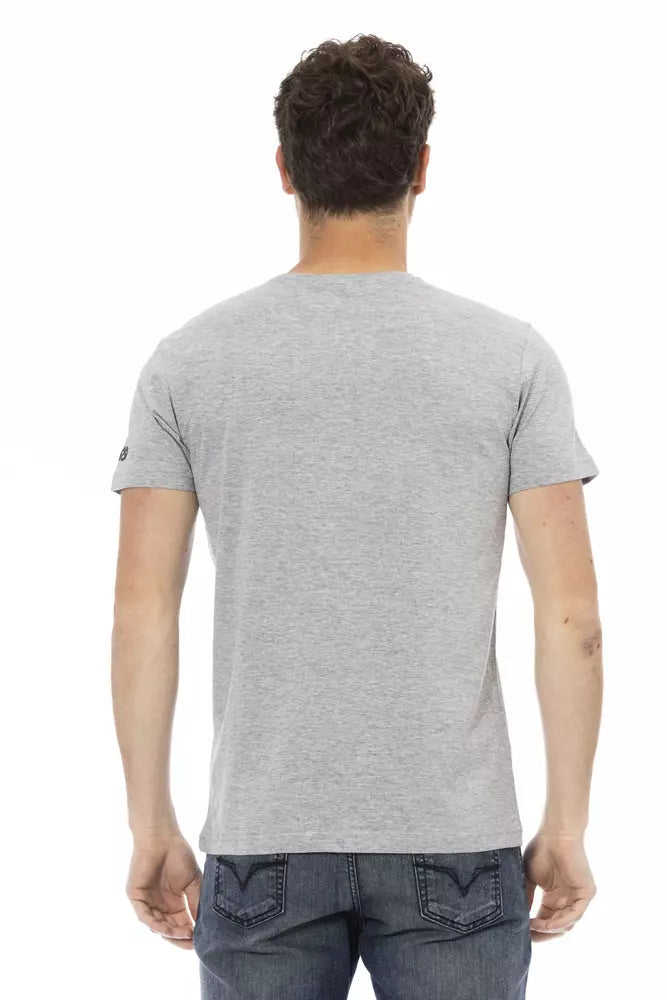 Trussardi Action Gray Cotton Men T-shirt