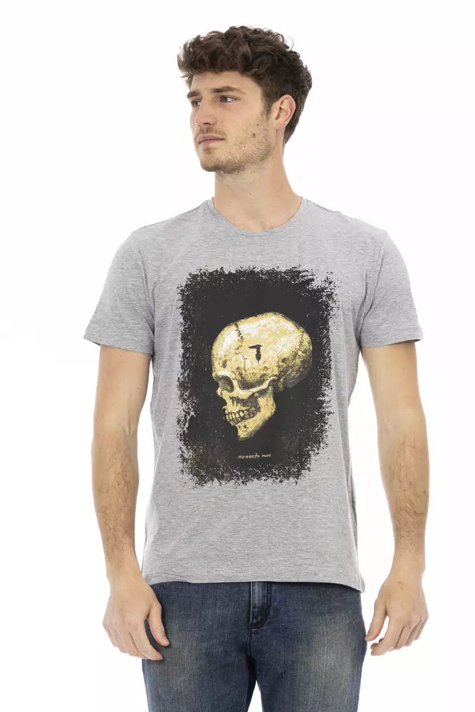 Trussardi Action Gray Cotton Men T-shirt