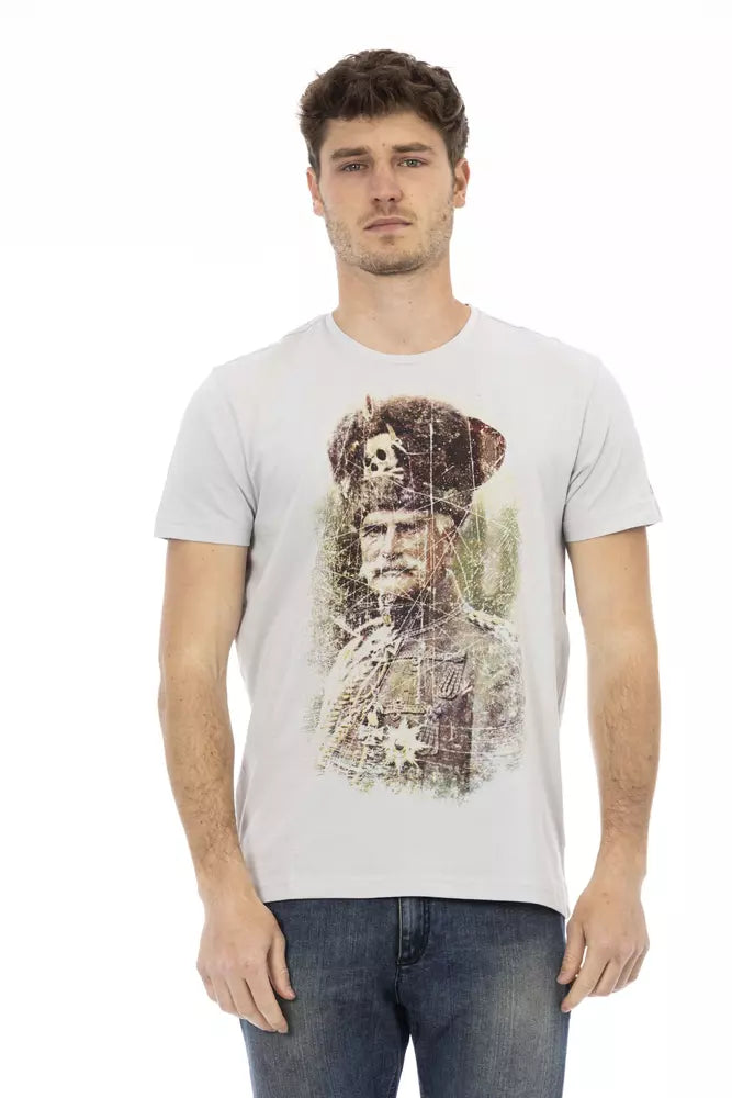 Trussardi Action Gray Cotton Men T-shirt