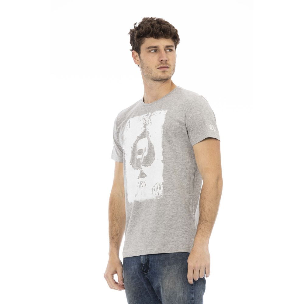 Trussardi Action Gray Cotton Men T-shirt