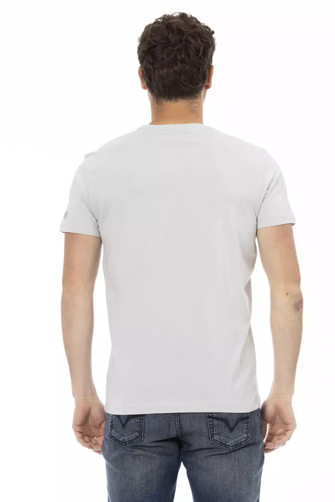 Trussardi Action Gray Cotton Men T-shirt