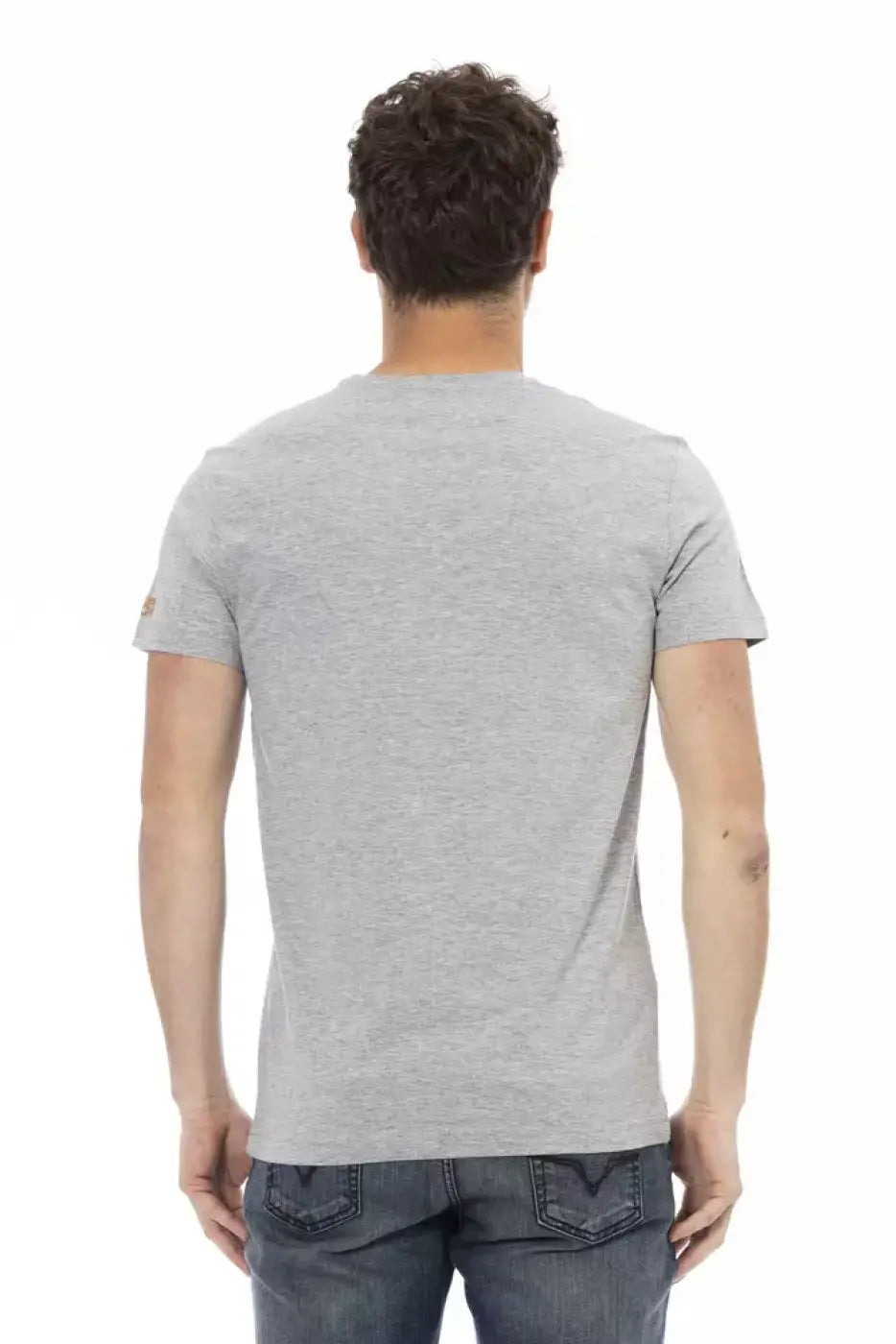 Trussardi Action Gray Cotton Men T-shirt