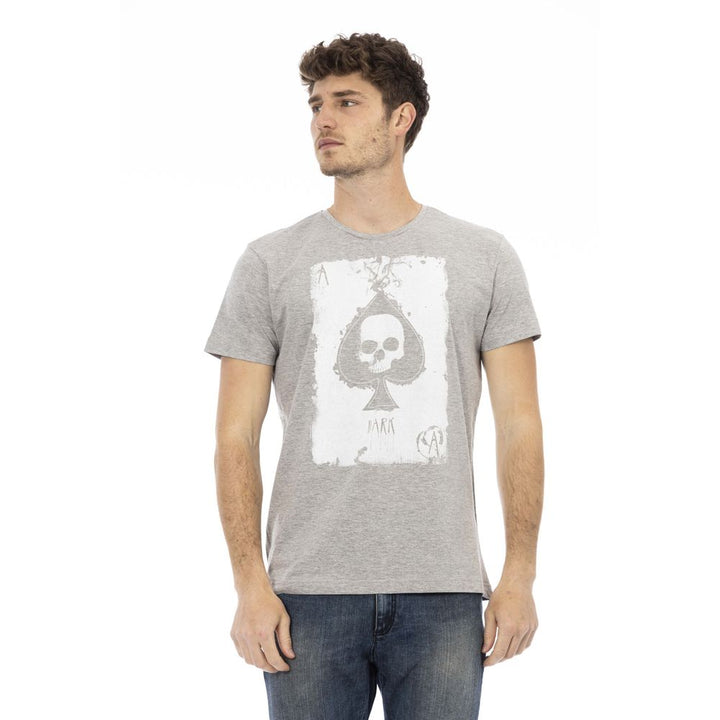 Trussardi Action Gray Cotton Men T-shirt