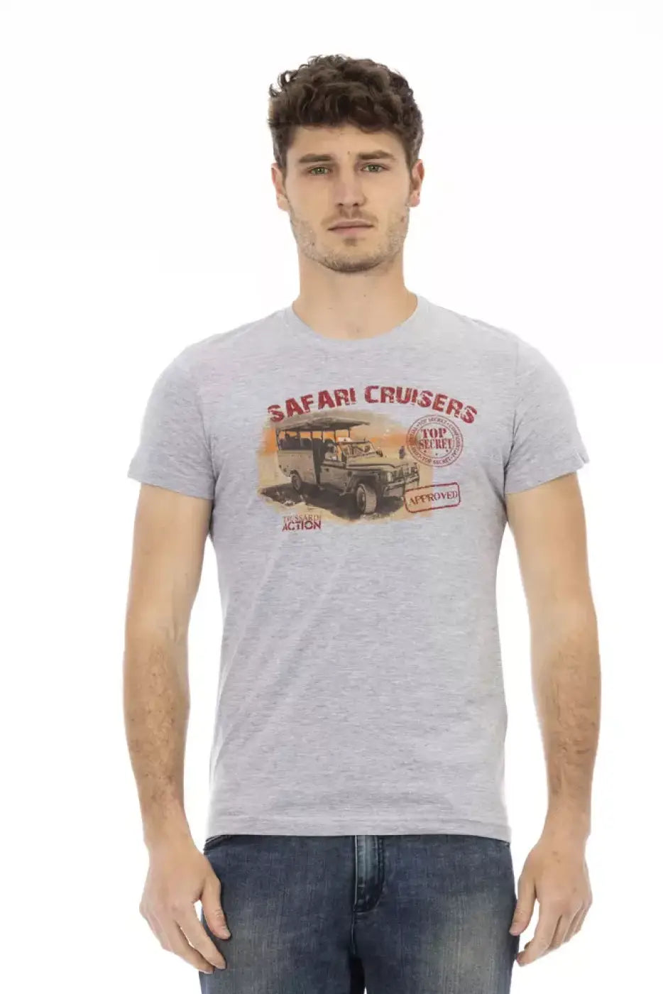 Trussardi Action Gray Cotton Men’s T-Shirt
