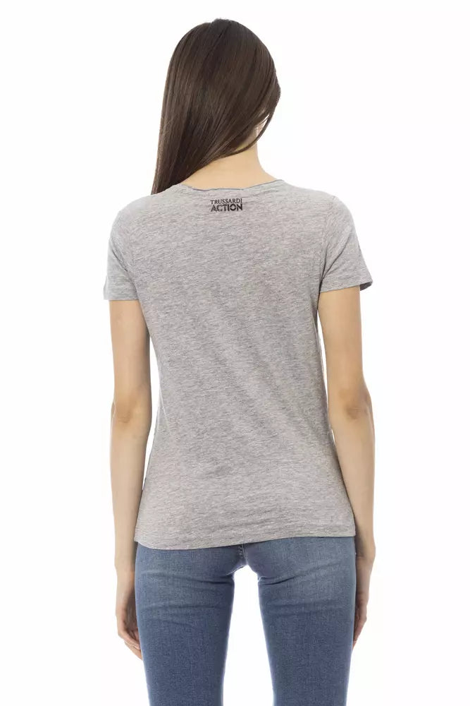 Trussardi Action - Gray Cotton Women T-Shirt