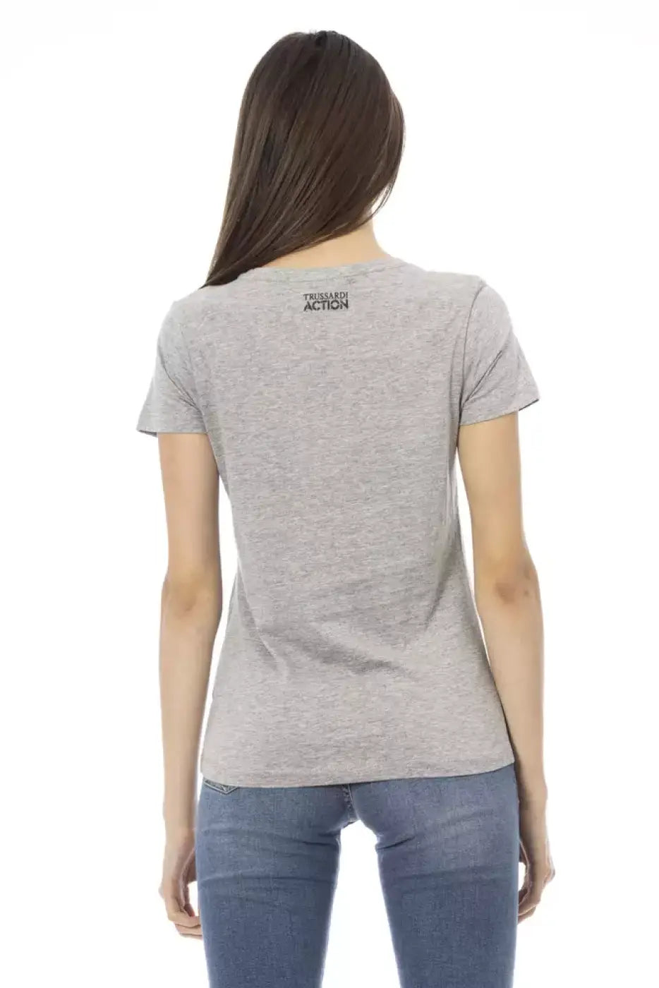 Trussardi Action Gray Cotton Women T-shirt
