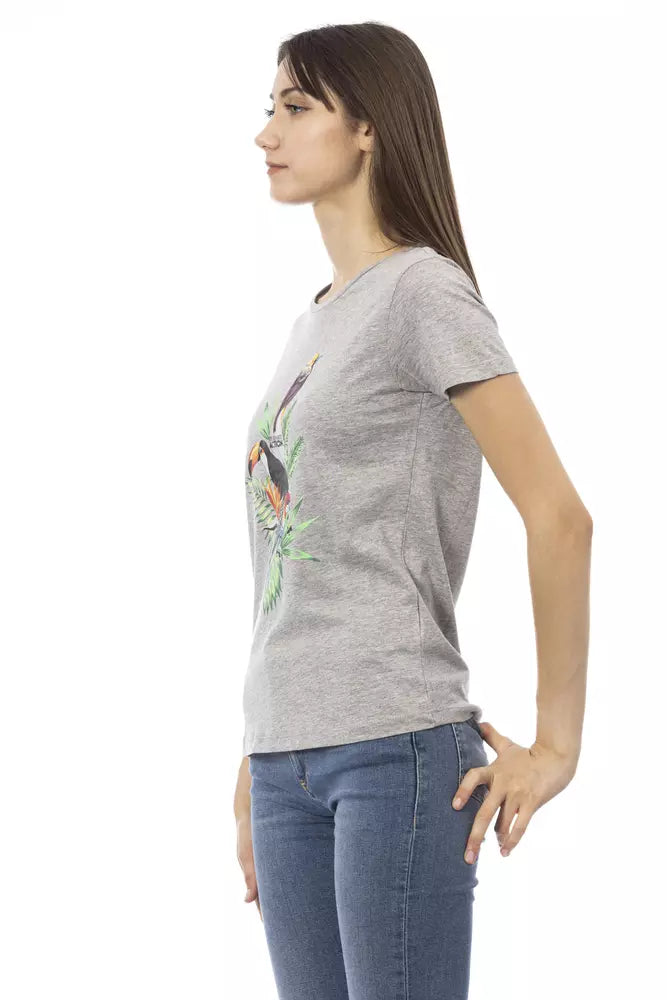 Trussardi Action - Gray Cotton Women T-Shirt