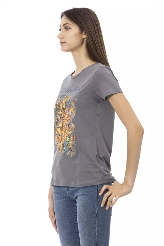 Trussardi Action - Gray Cotton Women T-Shirt