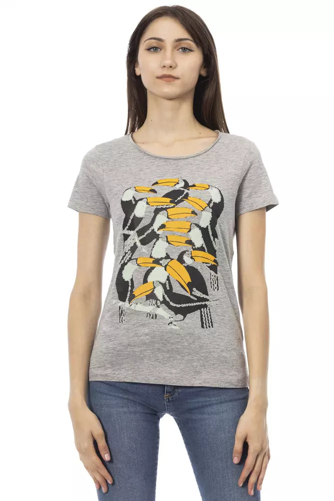 Trussardi Action - Gray Cotton Women T-Shirt