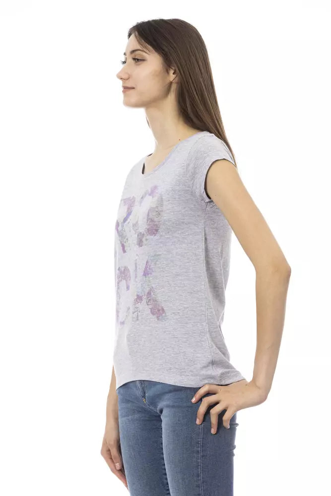 Trussardi Action - Gray Cotton Women T-Shirt