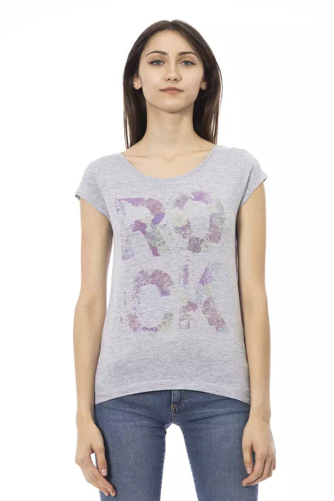 Trussardi Action - Gray Cotton Women T-Shirt