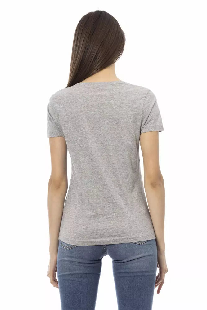 Trussardi Action - Gray Cotton Women T-Shirt