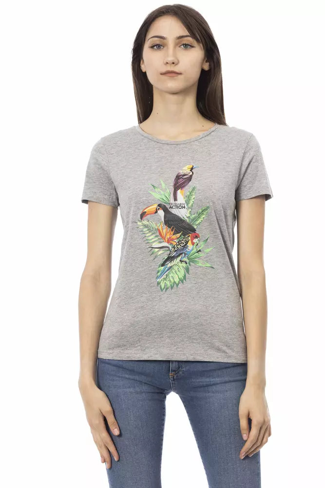 Trussardi Action - Gray Cotton Women T-Shirt
