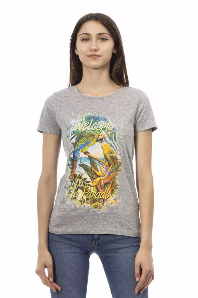 Trussardi Action - Gray Cotton Women T-Shirt