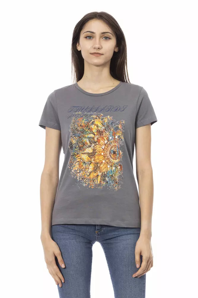 Trussardi Action - Gray Cotton Women T-Shirt