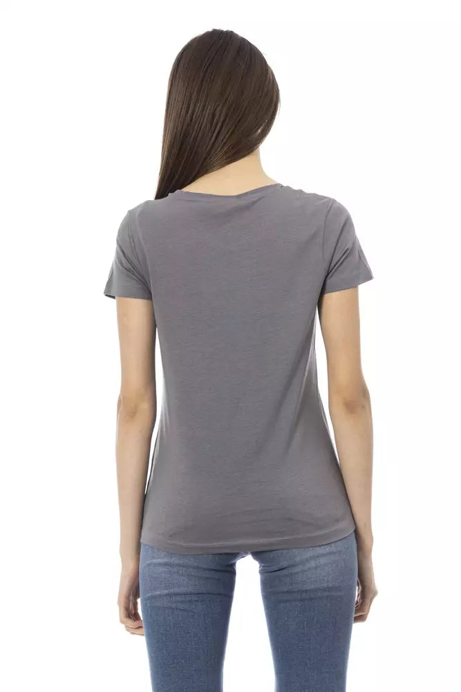 Trussardi Action - Gray Cotton Women T-Shirt