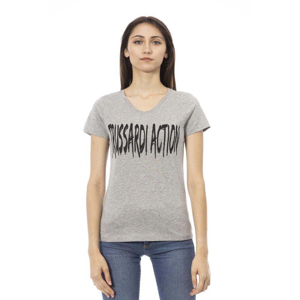 Trussardi Action - Gray Cotton Women T-Shirt