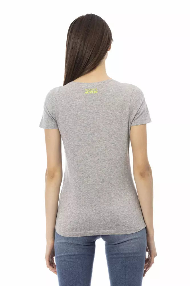 Trussardi Action - Gray Cotton Women T-Shirt