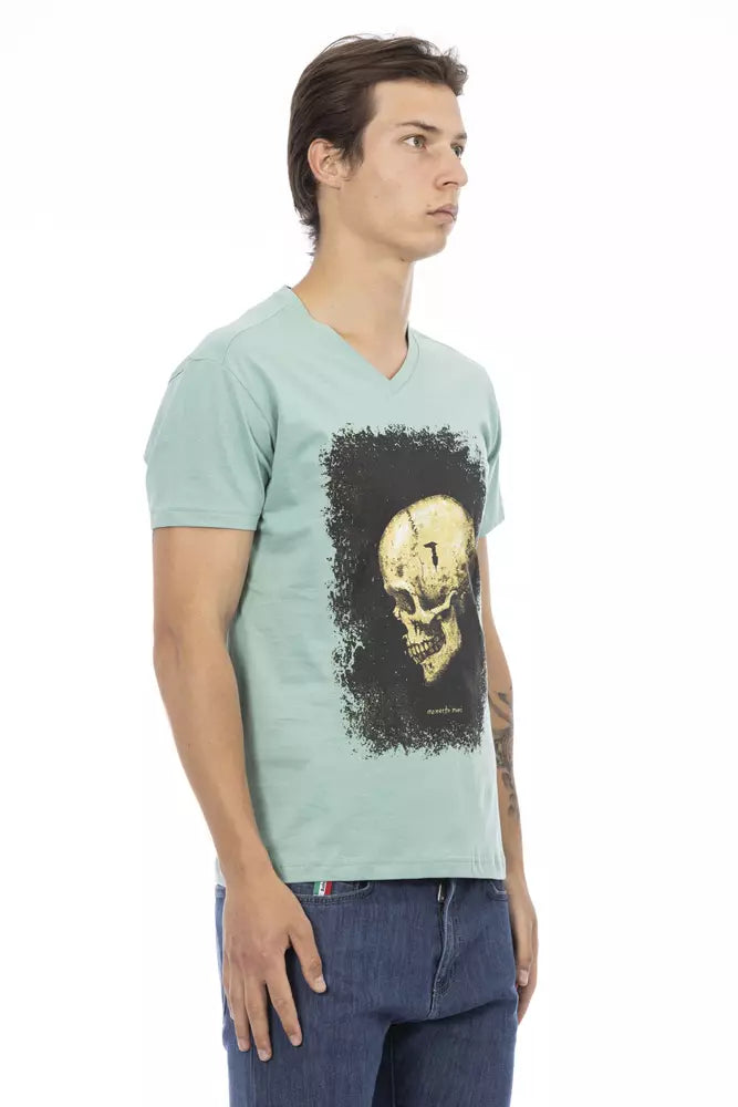 Trussardi Action Green Cotton Men T-shirt