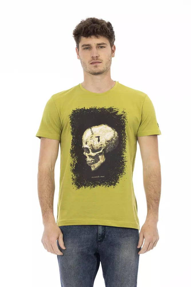 Trussardi Action Green Cotton Men T-shirt