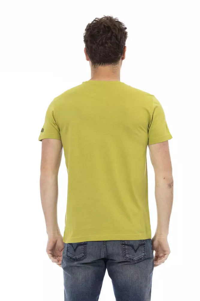 Trussardi Action Green Cotton Men T-shirt