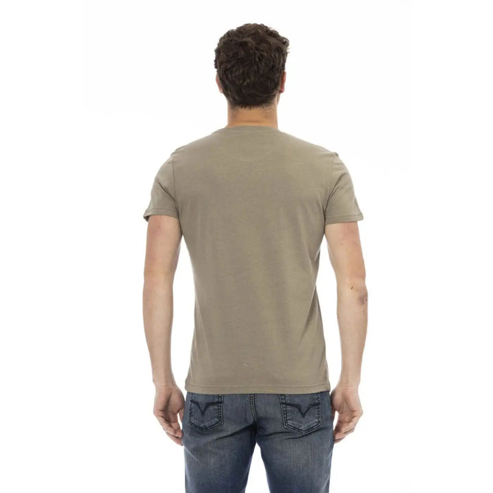 Trussardi Action Green Cotton Men T-shirt