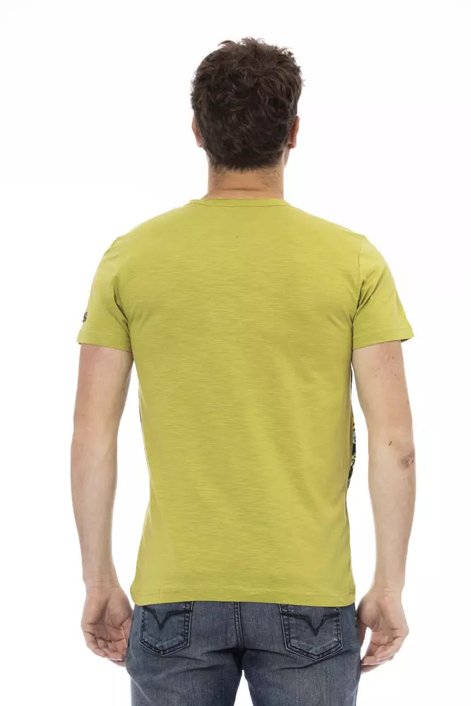 Trussardi Action Green Cotton Men T-shirt