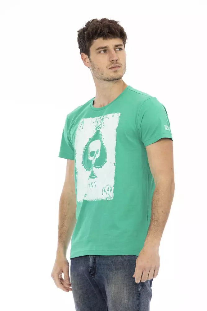Trussardi Action Green Cotton Men T-shirt