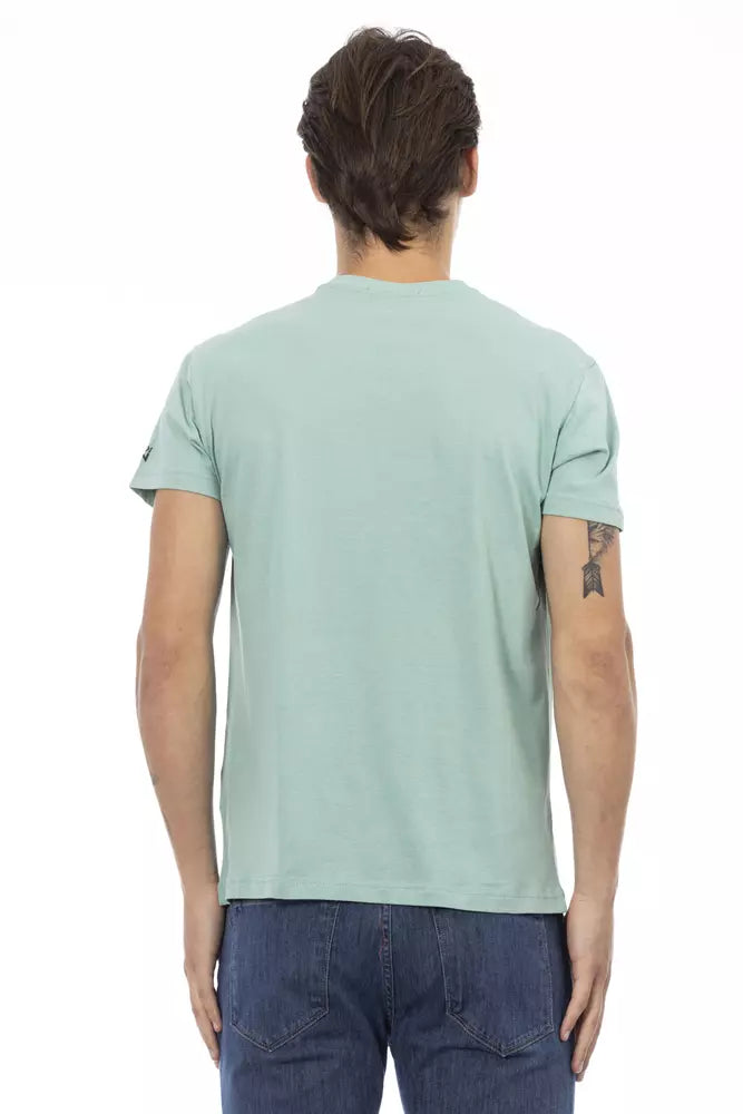 Trussardi Action Green Cotton Men T-shirt