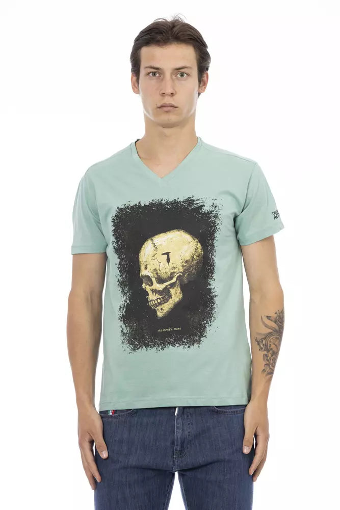 Trussardi Action Green Cotton Men T-shirt