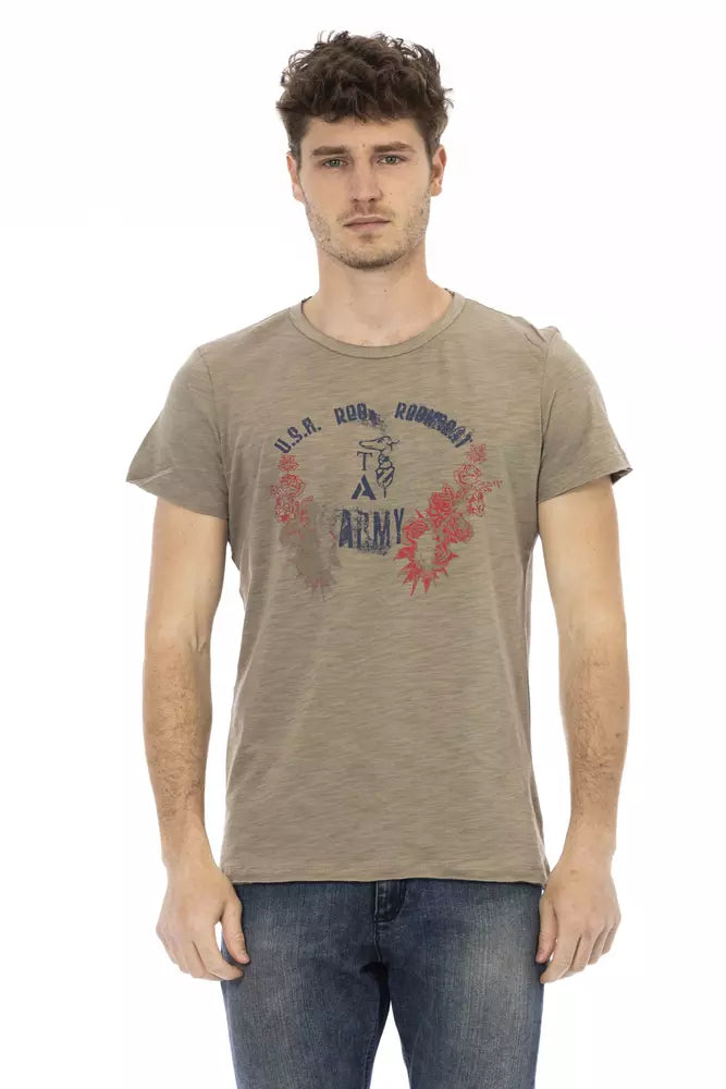 Trussardi Action ?Green Cotton Men T-shirt’