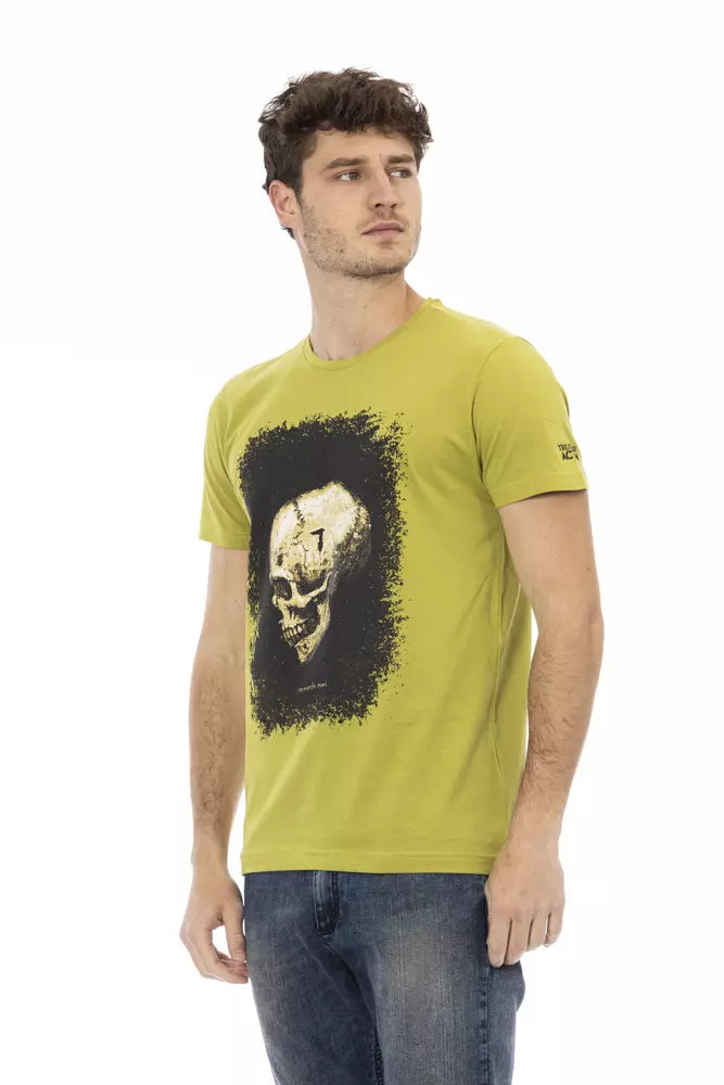 Trussardi Action Green Cotton Men T-shirt