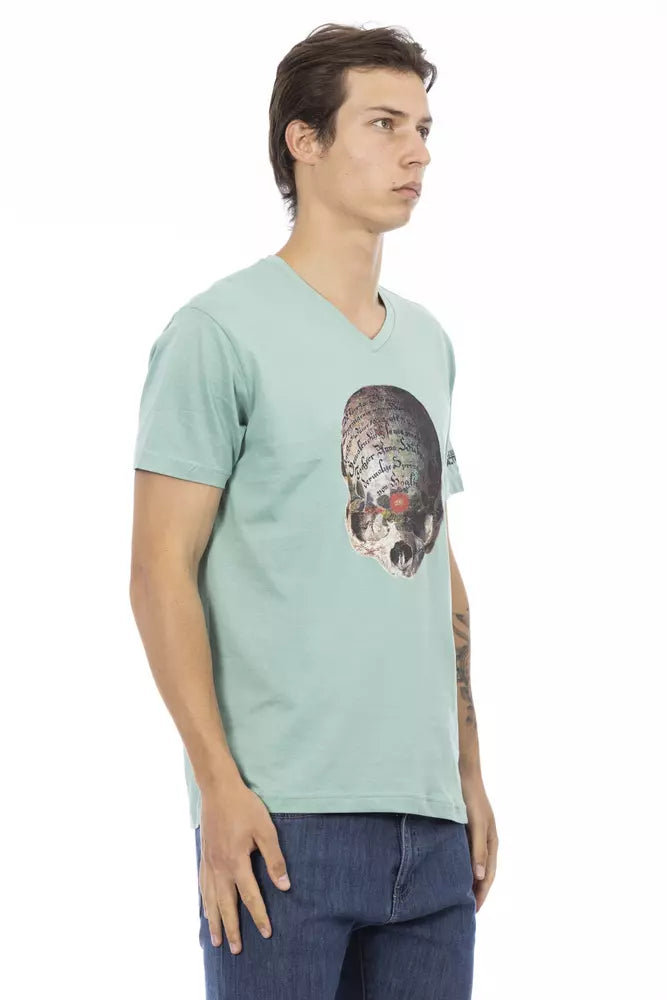 Trussardi Action Green Cotton Men T-shirt