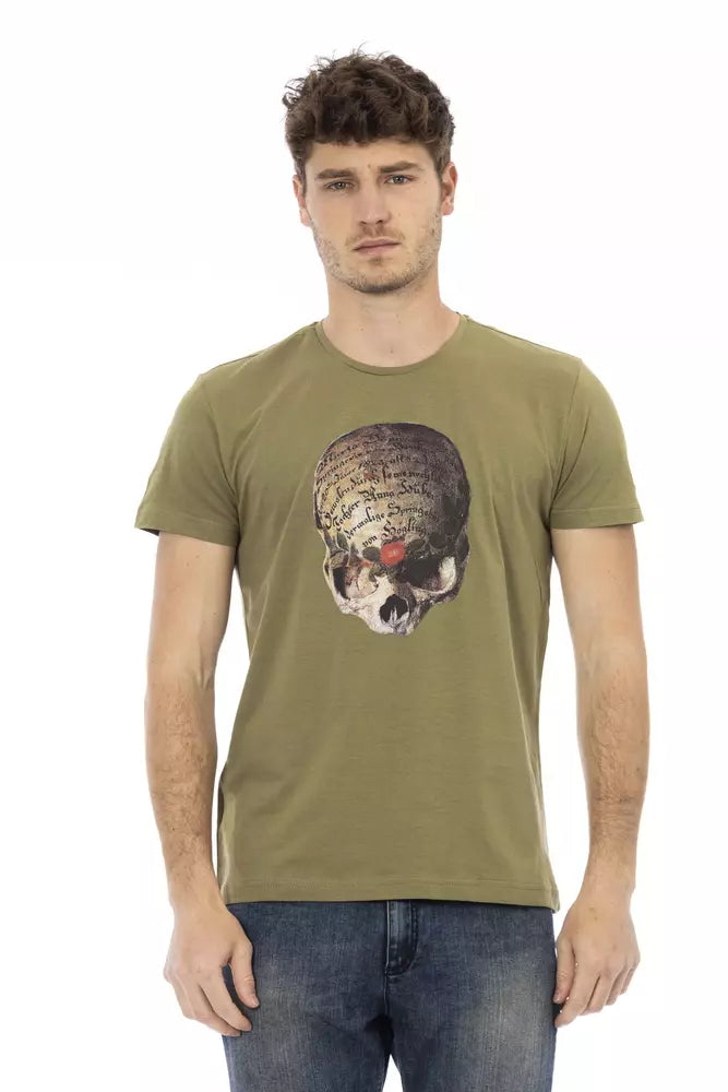 Trussardi Action Green Cotton Men T-shirt