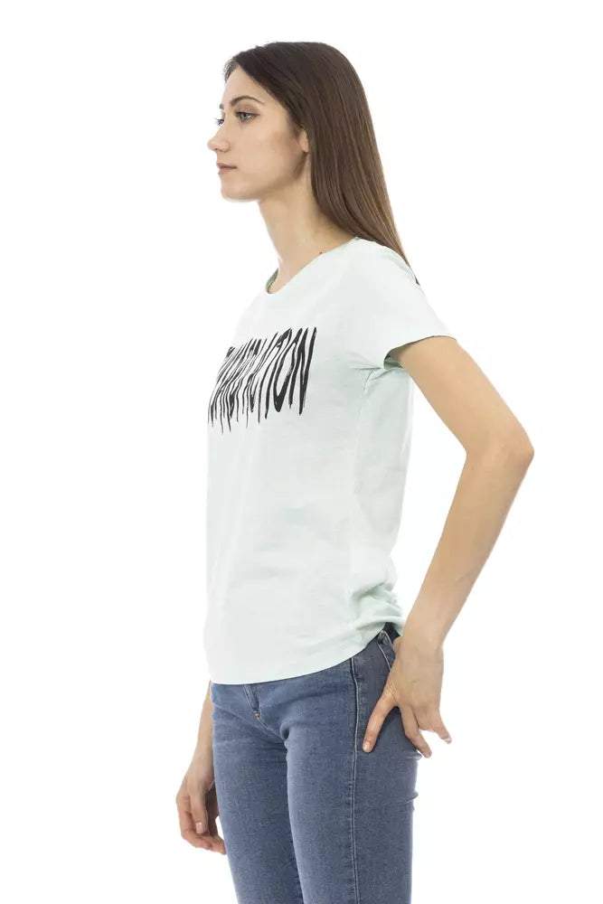 Trussardi Action - Light Blue Cotton Women T-Shirt
