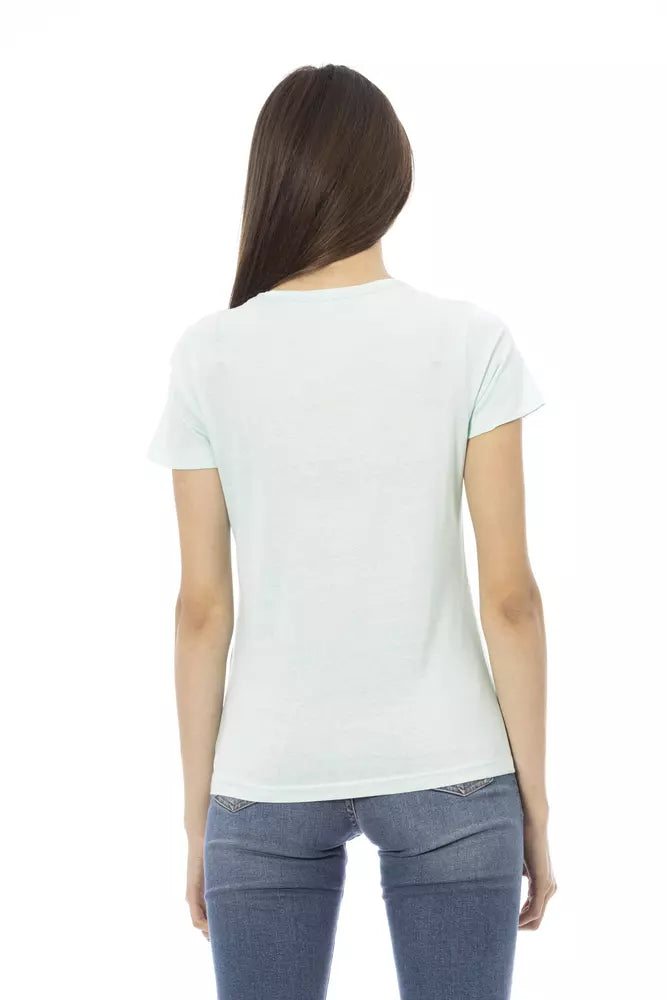 Trussardi Action - Light Blue Cotton Women T-Shirt