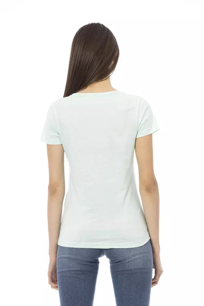 Trussardi Action - Light Blue Cotton Women Top