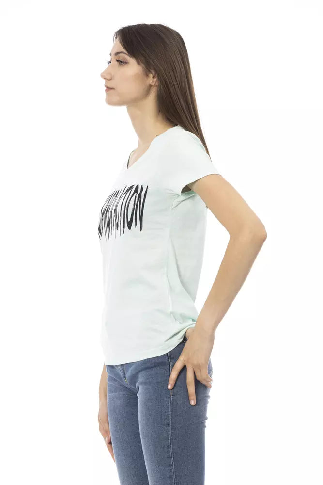 Trussardi Action - Light Blue Cotton Women Top