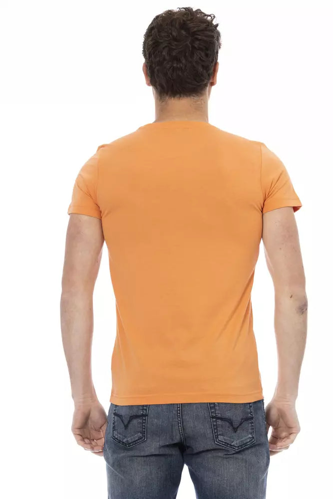 Trussardi Action Orange Cotton Men T-shirt